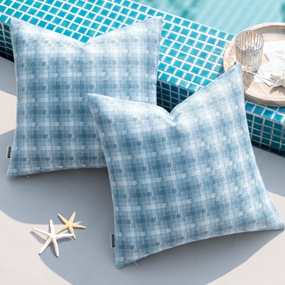 Other - Miulee pack of 2 Light Blue Throw Pillows covers.